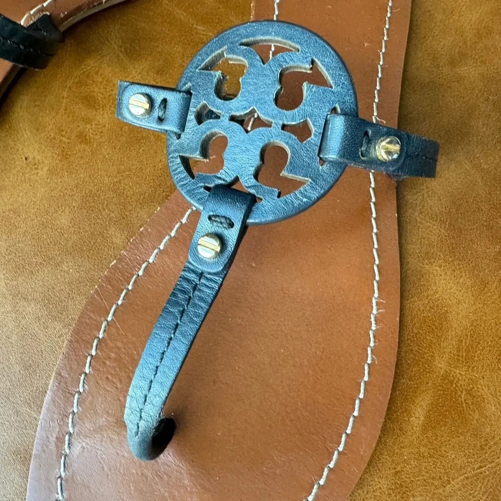 Tory Burch Black and Brown Sandals - Picture 7 of 10